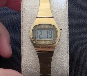 VTG Longines Women's Digital LCD Date 24mm Watch Swiss Collectible Retro WORKS